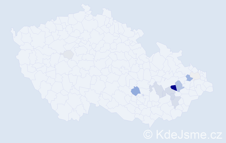 Příjmení: 'Rochla', počet výskytů 33 v celé ČR