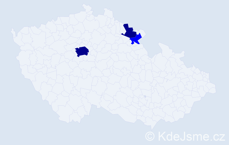 Příjmení: 'Bohuslavská', počet výskytů 8 v celé ČR