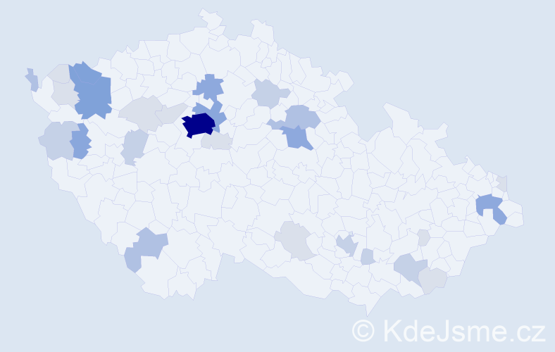 Příjmení: 'Sura', počet výskytů 87 v celé ČR