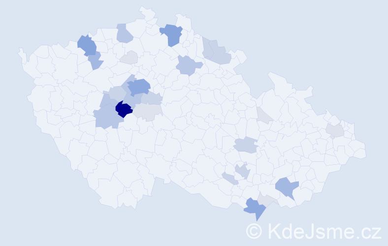 Příjmení: 'Kobík', počet výskytů 90 v celé ČR