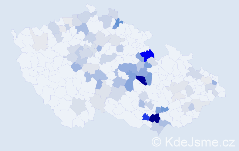 Příjmení: 'Koráb', počet výskytů 238 v celé ČR