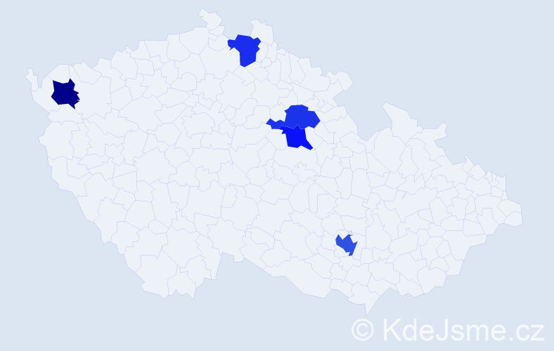 Příjmení: 'Rojiková', počet výskytů 6 v celé ČR