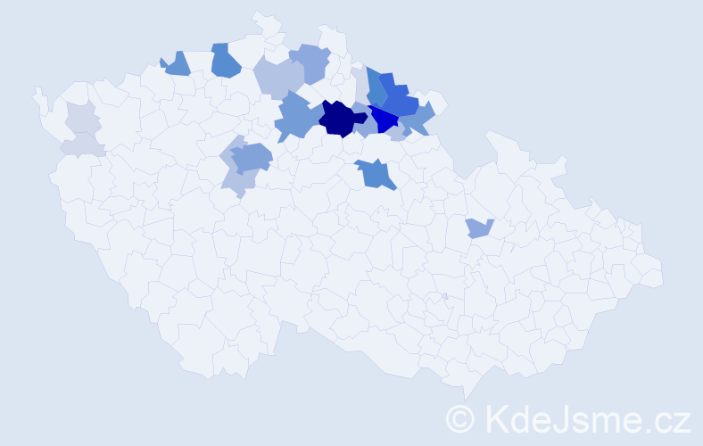 Příjmení: 'Marksová', počet výskytů 102 v celé ČR