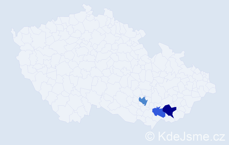 Příjmení: 'Krojzlová', počet výskytů 10 v celé ČR