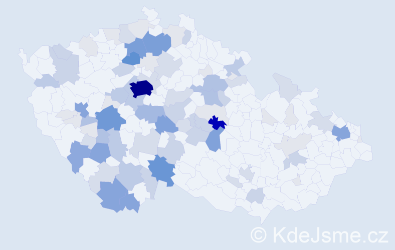 Příjmení: 'Balek', počet výskytů 341 v celé ČR
