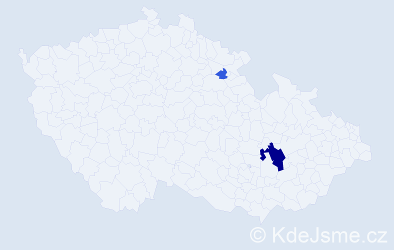 Příjmení: 'Praskačová', počet výskytů 8 v celé ČR