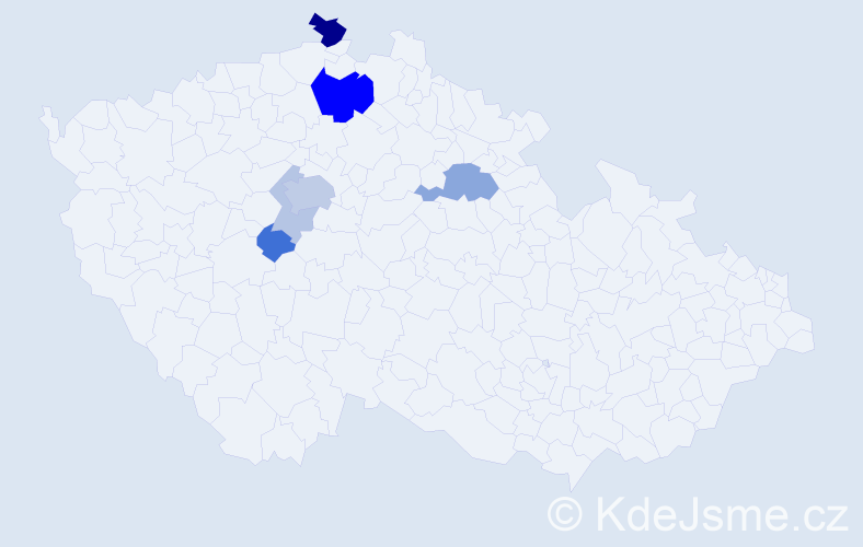 Příjmení: 'Kirchberger', počet výskytů 18 v celé ČR