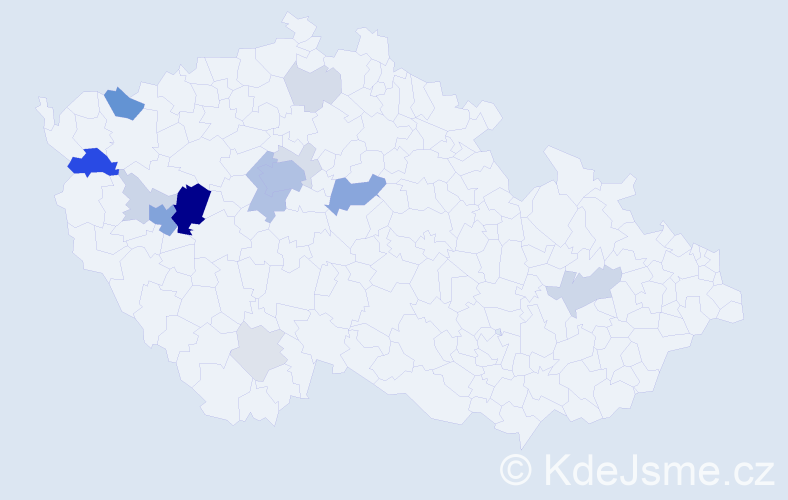 Příjmení: 'Dienstbierová', počet výskytů 62 v celé ČR