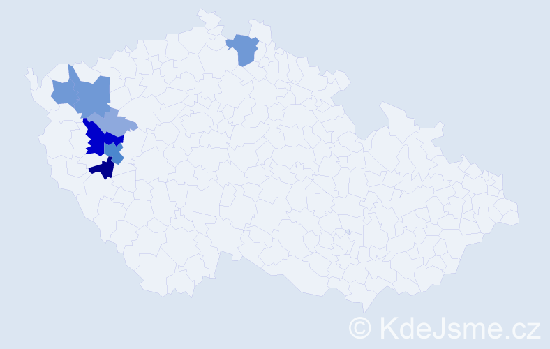 Příjmení: 'Krieglstein', počet výskytů 31 v celé ČR