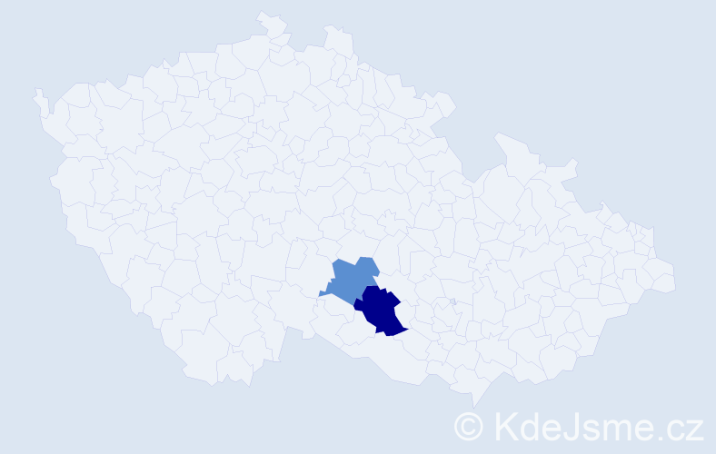 Příjmení: 'Műhlhandel', počet výskytů 6 v celé ČR