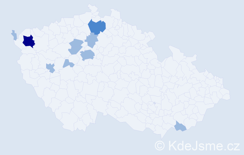 Příjmení: 'Adámiková', počet výskytů 15 v celé ČR