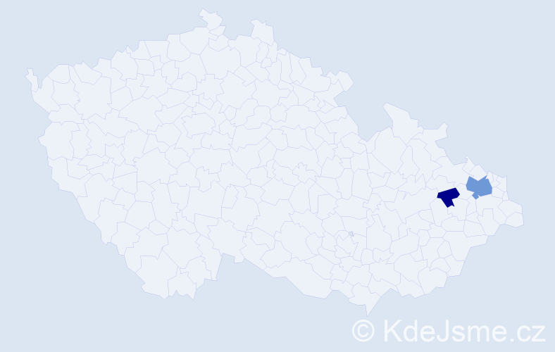 Příjmení: 'Sobanská', počet výskytů 5 v celé ČR