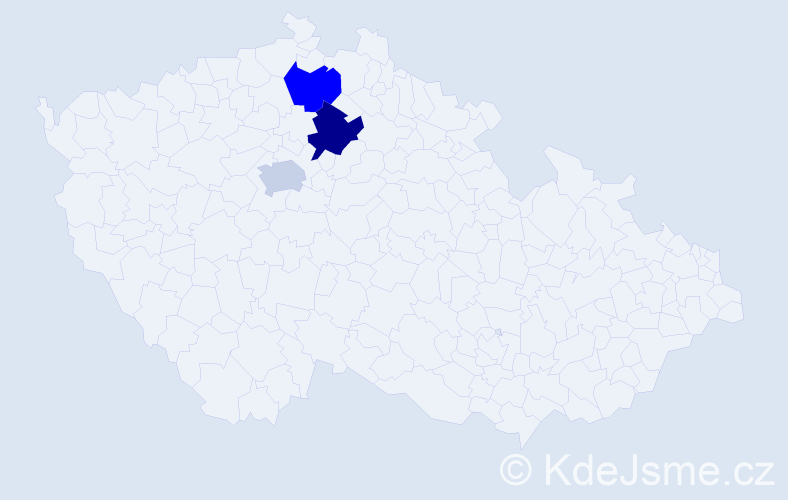 Příjmení: 'Breinlová', počet výskytů 7 v celé ČR