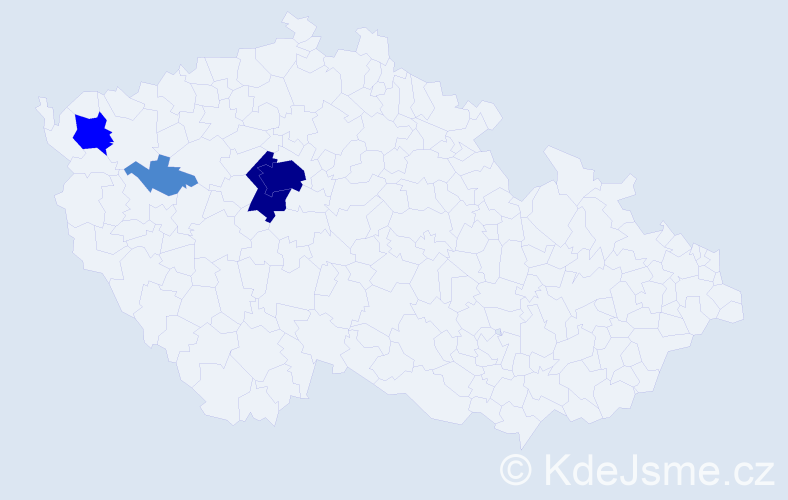 Příjmení: 'Stejspal', počet výskytů 9 v celé ČR