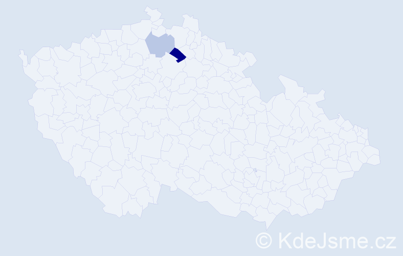Příjmení: 'Hausr', počet výskytů 3 v celé ČR