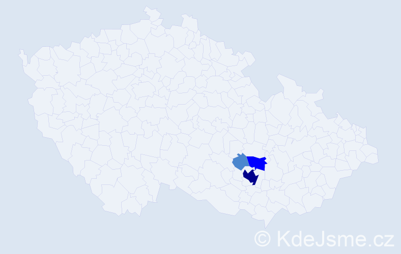Příjmení: 'Dygas', počet výskytů 6 v celé ČR