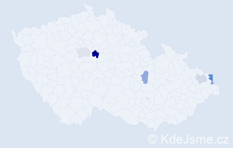 Příjmení: 'Napravil', počet výskytů 16 v celé ČR