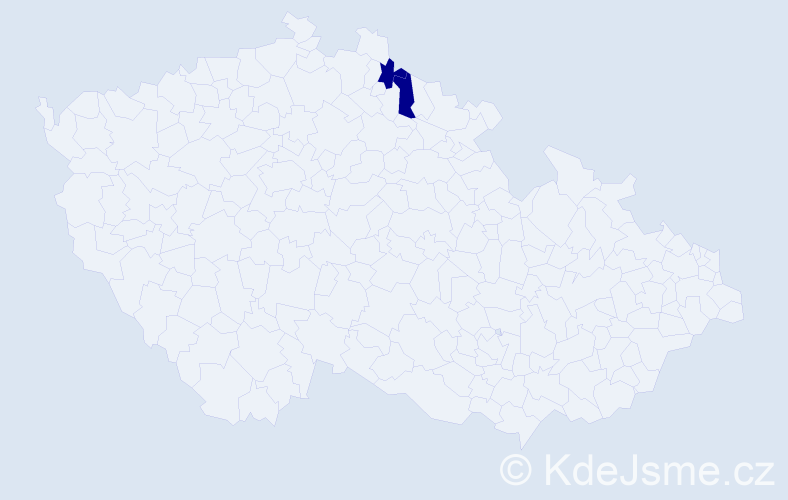 Příjmení: 'Gabatová', počet výskytů 2 v celé ČR