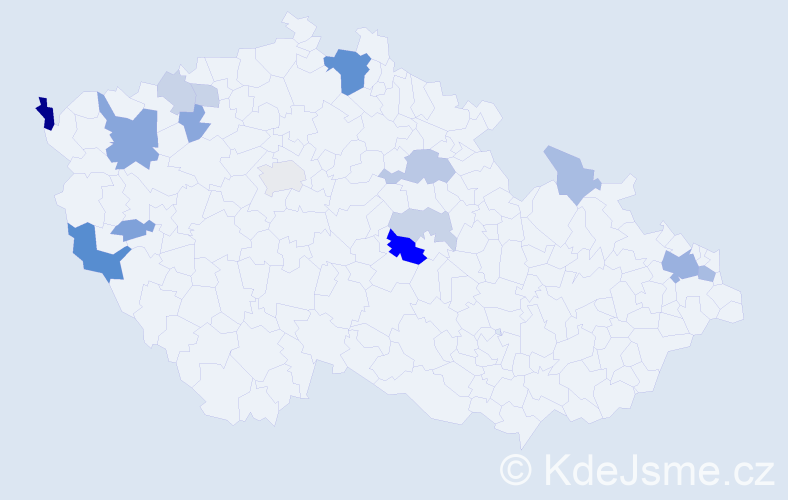 Příjmení: 'Látková', počet výskytů 37 v celé ČR