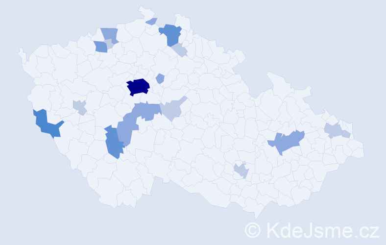 Příjmení: 'Kuranda', počet výskytů 47 v celé ČR