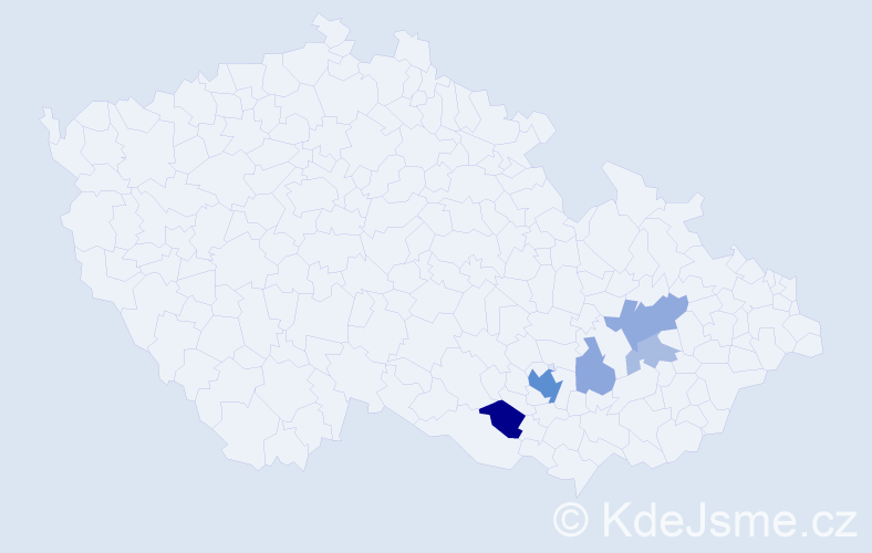 Příjmení: 'Tauwinklová', počet výskytů 15 v celé ČR