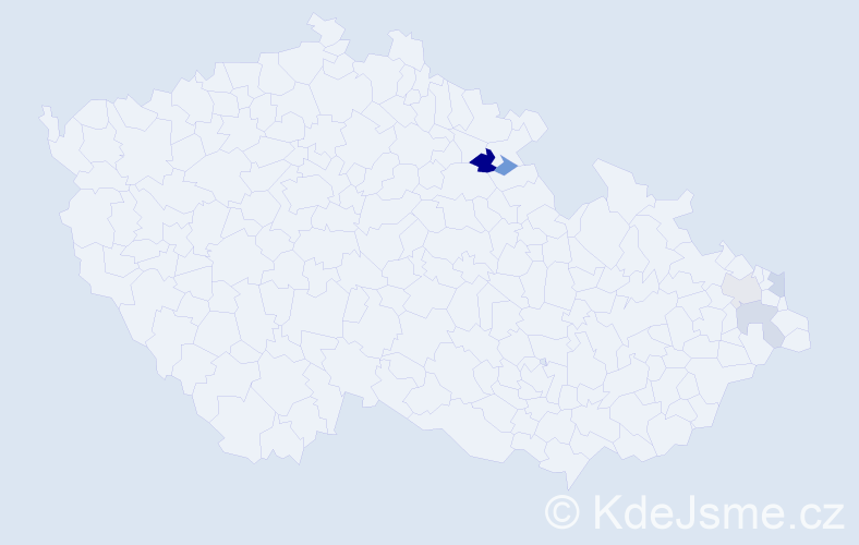 Příjmení: 'Balciráková', počet výskytů 8 v celé ČR
