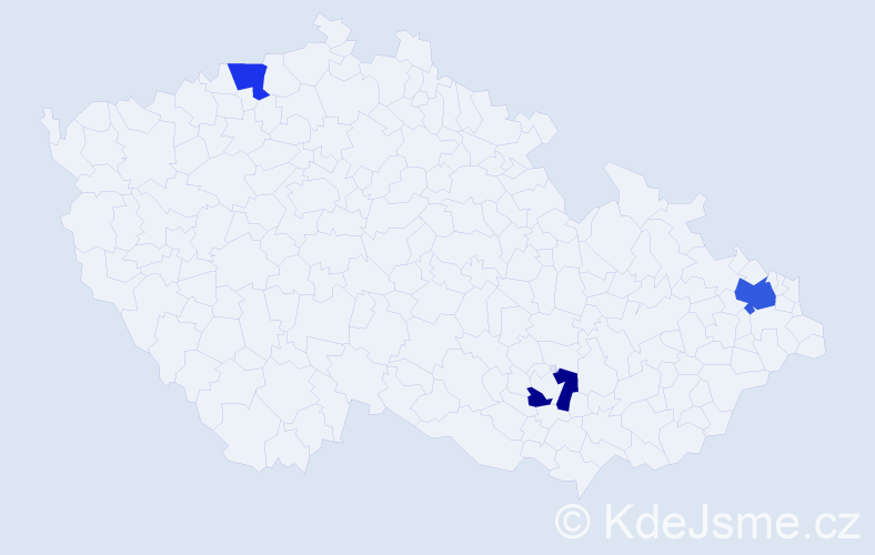 Příjmení: 'Tukinski', počet výskytů 4 v celé ČR