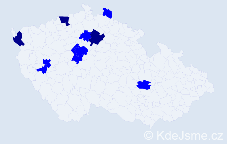 Příjmení: 'Leonhardt', počet výskytů 13 v celé ČR