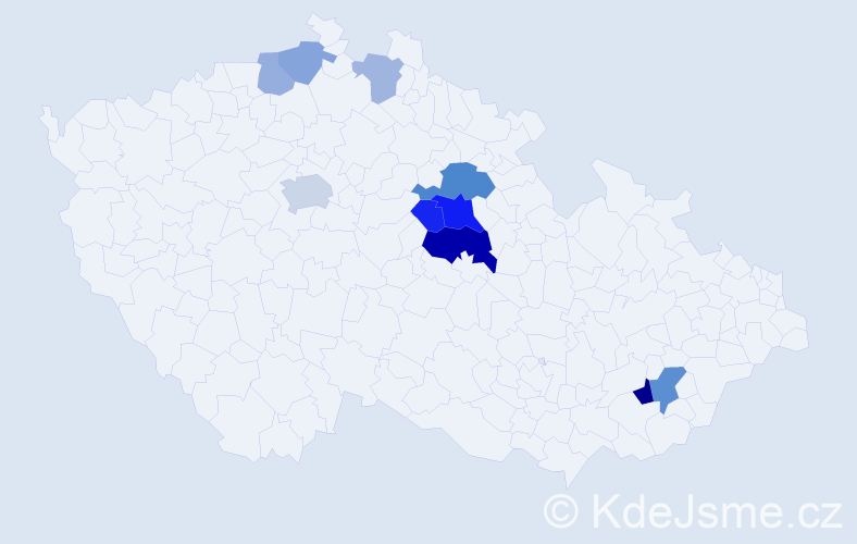 Příjmení: 'Ligr', počet výskytů 22 v celé ČR