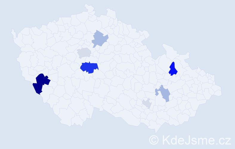 Příjmení: 'Biras', počet výskytů 14 v celé ČR
