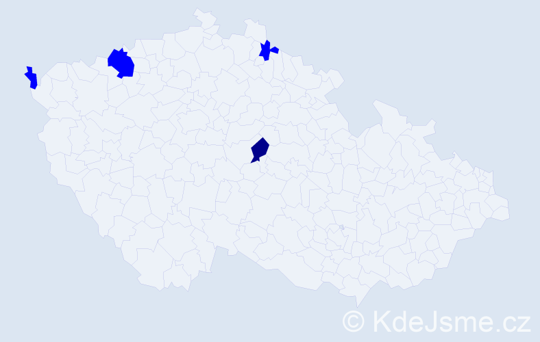 Příjmení: 'Charoustová', počet výskytů 5 v celé ČR