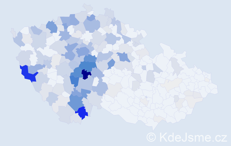 Příjmení: 'Votruba', počet výskytů 829 v celé ČR
