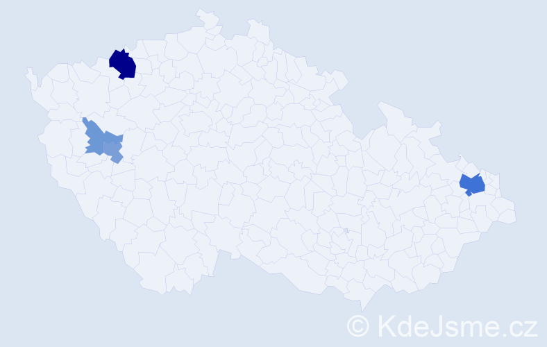 Příjmení: 'Cnotová', počet výskytů 13 v celé ČR