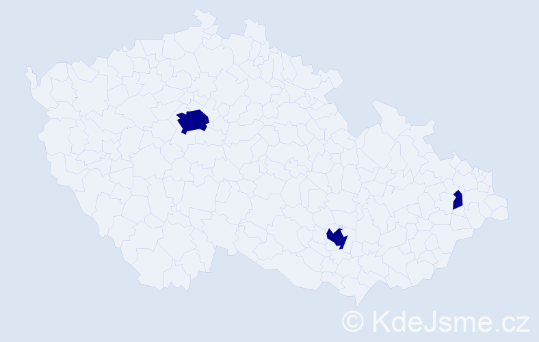 Příjmení: 'Colbert', počet výskytů 3 v celé ČR