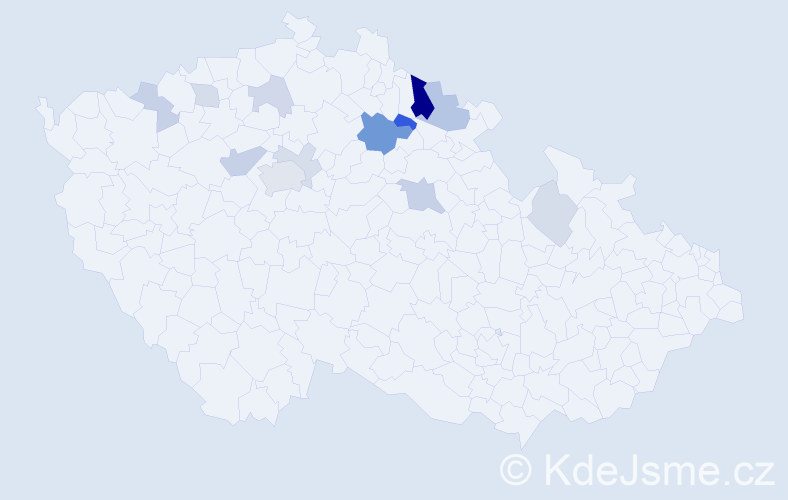 Příjmení: 'Zejfart', počet výskytů 29 v celé ČR