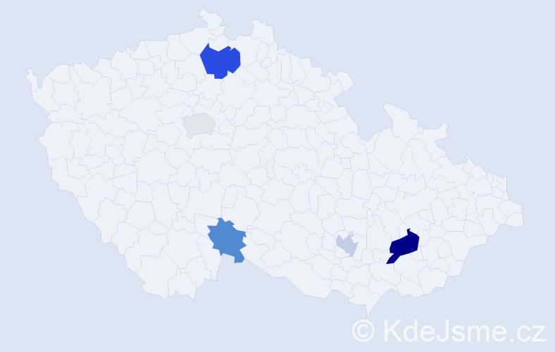 Příjmení: 'Dvorčáková', počet výskytů 8 v celé ČR