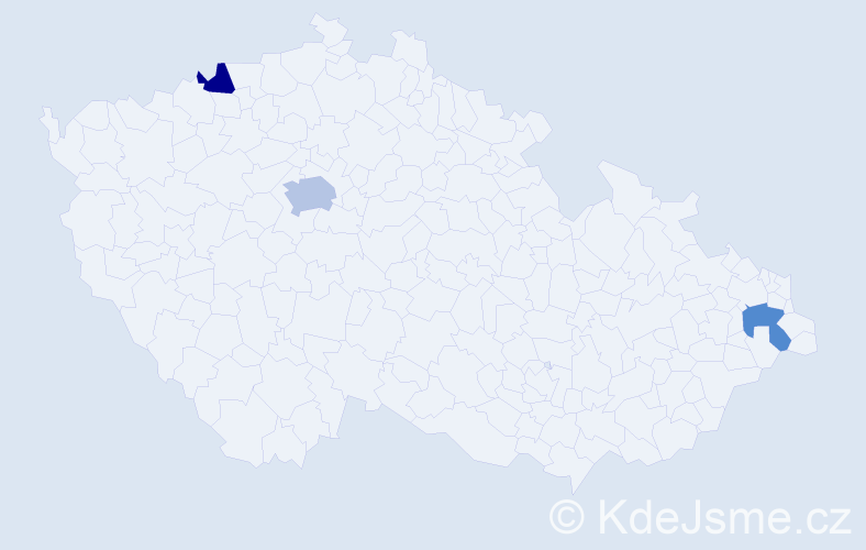Příjmení: 'Saxun', počet výskytů 4 v celé ČR