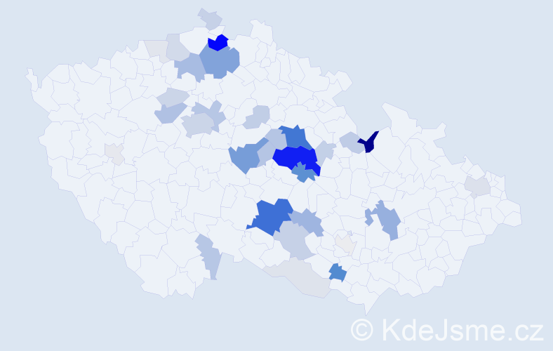 Příjmení: 'Kacafírek', počet výskytů 129 v celé ČR