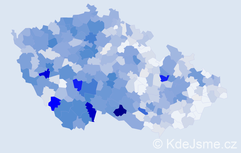 Příjmení: 'Benda', počet výskytů 3299 v celé ČR