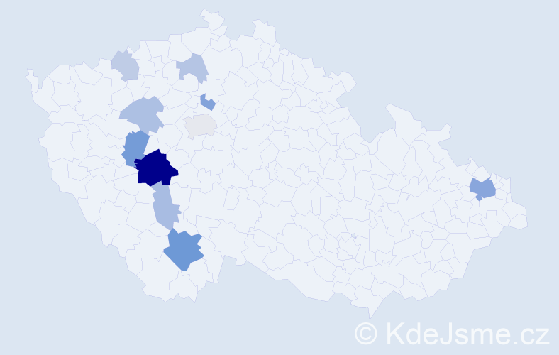 Příjmení: 'Bulinová', počet výskytů 29 v celé ČR