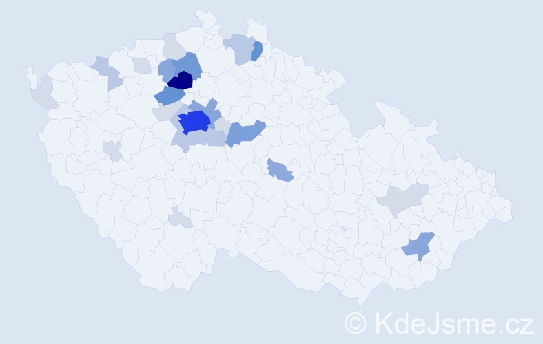 Příjmení: 'Vanča', počet výskytů 89 v celé ČR