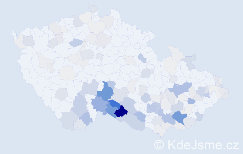 Příjmení: 'Daňhelová', počet výskytů 473 v celé ČR