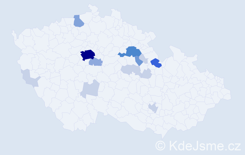 Příjmení: 'Neškudla', počet výskytů 40 v celé ČR