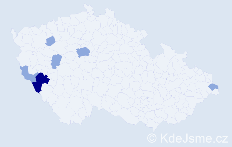 Příjmení: 'Budweiserová', počet výskytů 12 v celé ČR