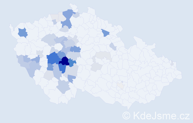 Příjmení: 'Čedíková', počet výskytů 158 v celé ČR