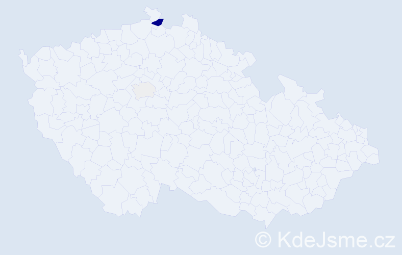 Příjmení: 'Kobrzková', počet výskytů 5 v celé ČR