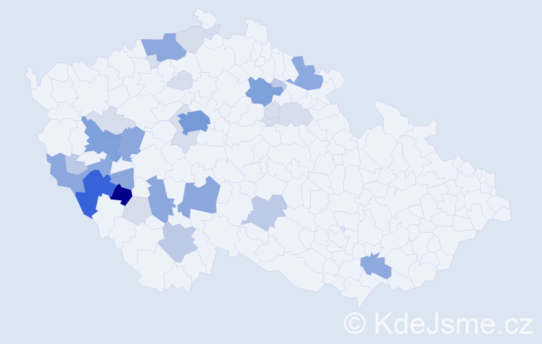 Příjmení: 'Vondryska', počet výskytů 103 v celé ČR
