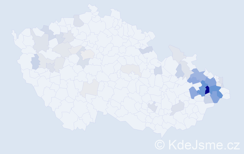 Příjmení: 'Novobilská', počet výskytů 176 v celé ČR