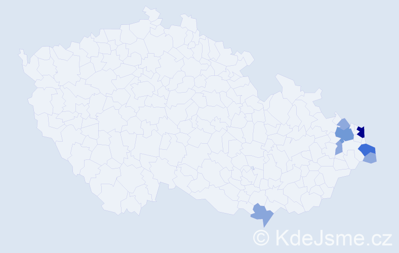 Příjmení: 'Krawczyková', počet výskytů 22 v celé ČR