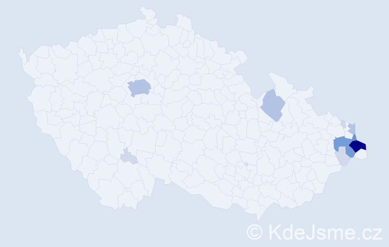Příjmení: 'Krawiec', počet výskytů 36 v celé ČR